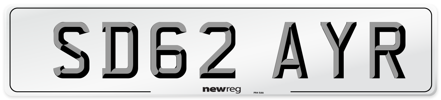 SD62 AYR Number Plate from New Reg